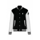 Blouson Teddy noir et blanc