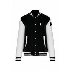 Blouson Teddy noir et blanc