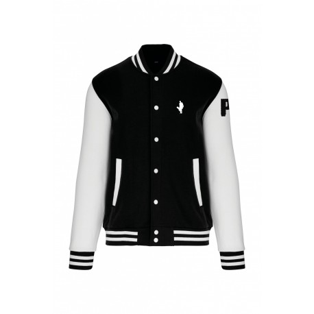 Blouson Teddy noir et blanc