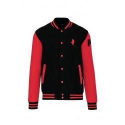 Blouson Teddy noir et rouge (meme que noir et blanc)